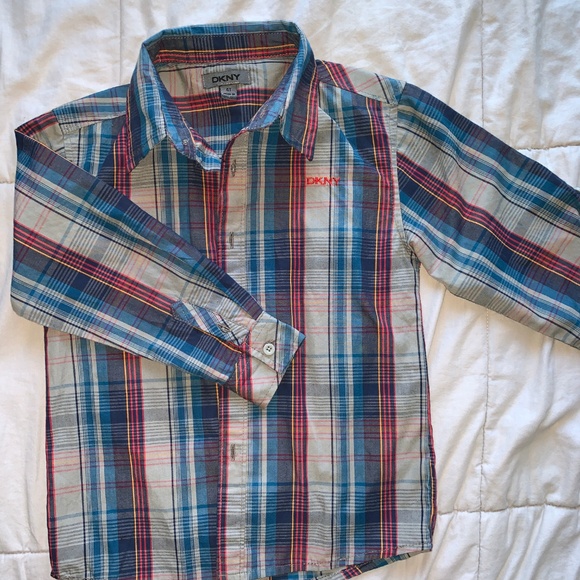 Long Sleeve Button Down/Collard shirts Boys Size 4 - Picture 3 of 6